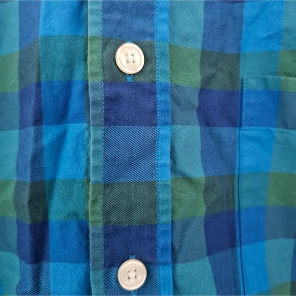 Bobby Jones Green Blue Plaid Button Down Shirt Sz M Classic Preppy Style Golf - Picture 6 of 16